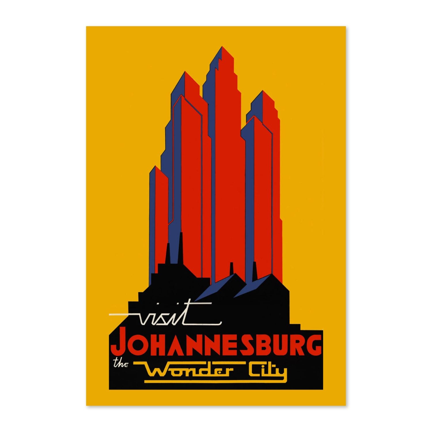 Visit Johannesburg poster print